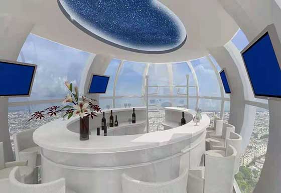 摩天轮吊舱内饰