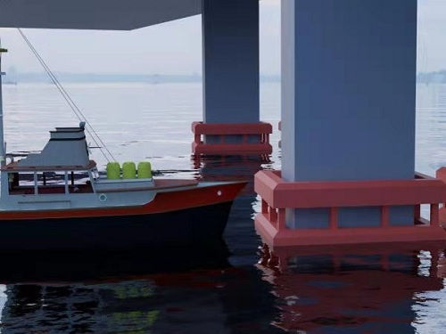 固定式复合材料桥梁防撞设