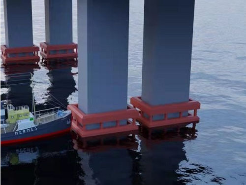 自浮式钢缚复合材料防撞设施