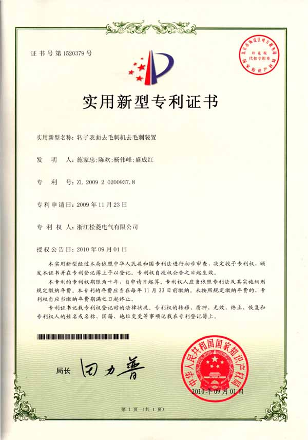 實(shí)用新型專利-轉(zhuǎn)子表面去毛刺機(jī)裝置600乘856